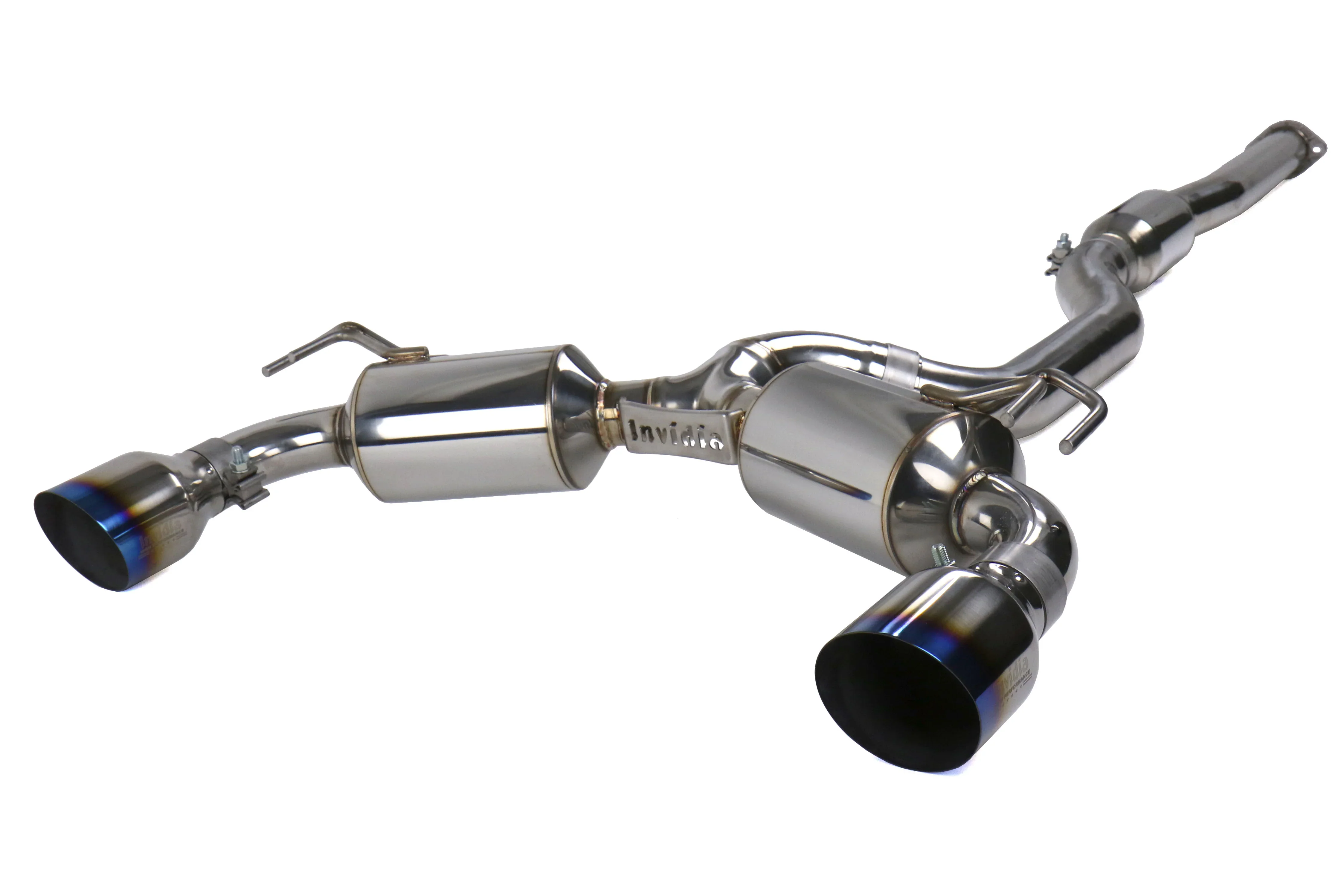 Dual N1 Turbo Back Exhaust w/PSR O2 Housing - Mitsubishi Evo X CZ4A - Image 9