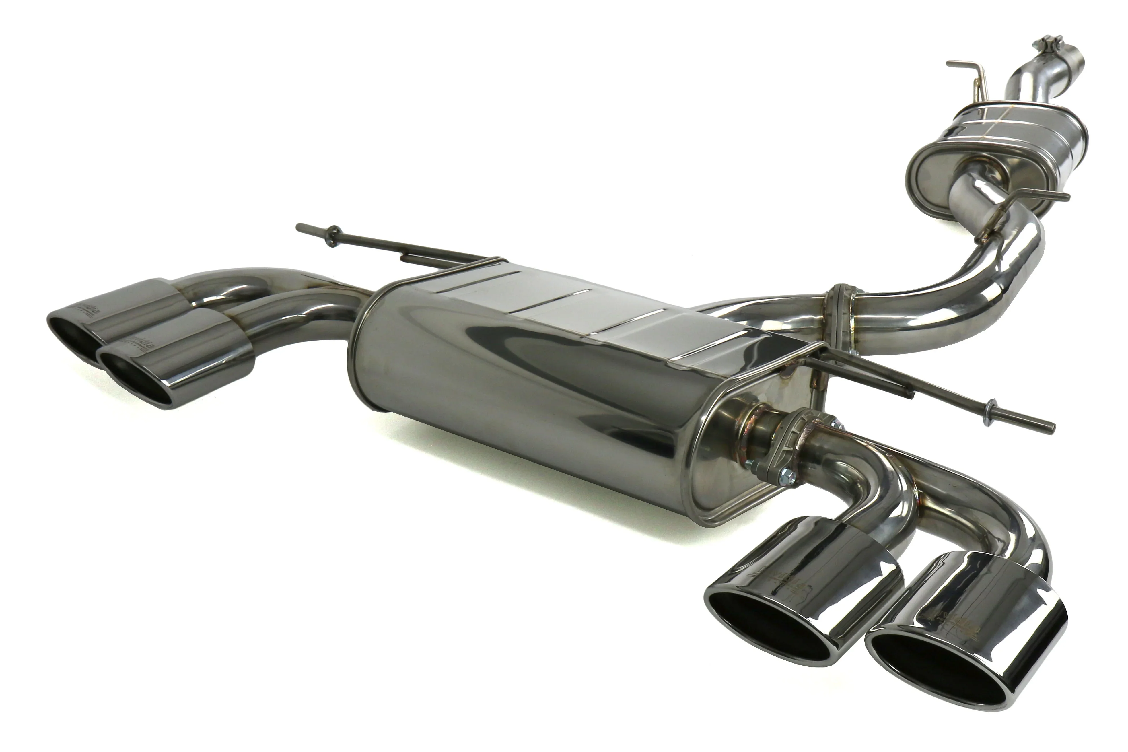Q300 Non-Valved Turbo Back Exhaust w/Oval Tips - VW Golf R Mk7 - Image 14