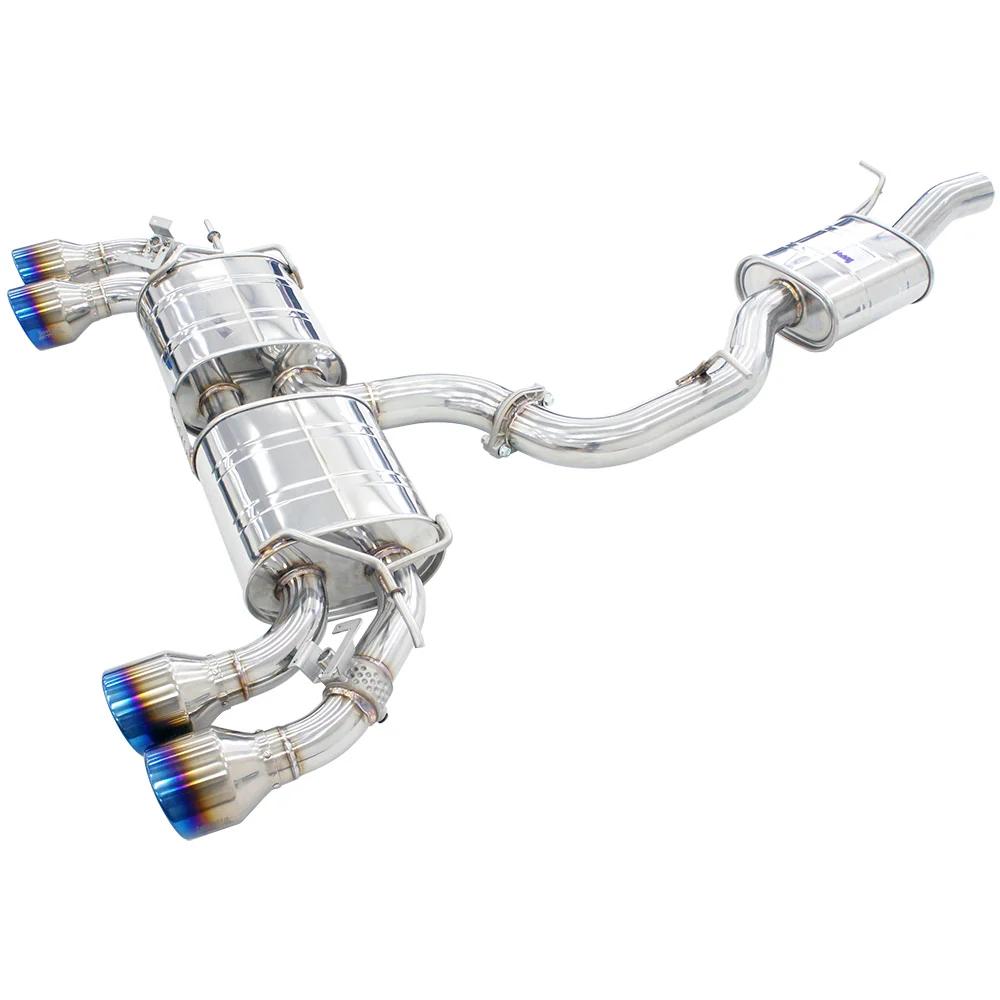 R400 Valved Turbo Back Exhaust w/Round Tips - VW Golf R Mk7 - Image 2